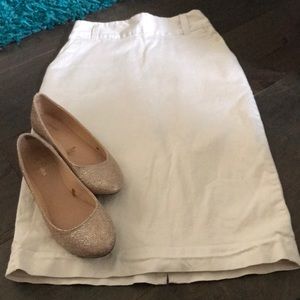 Banana rep high waisted stretch pencil skirt - 0